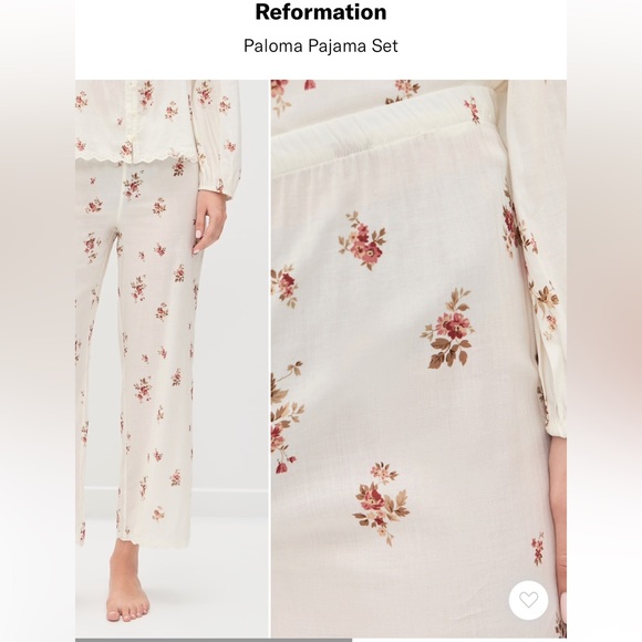 Reformation Paloma PJ Set in Maven - Picture 2 of 5